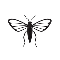 Simple Logo of an Antlion, 2D Flat Vector Style.