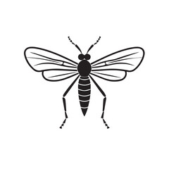 Simple Logo of an Antlion, 2D Flat Vector Style.