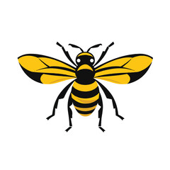 Simple Logo of a Strepsiptera, 2D Flat Vector Style.