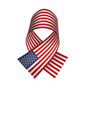 United States flag element design national independence day banner ribbon png
