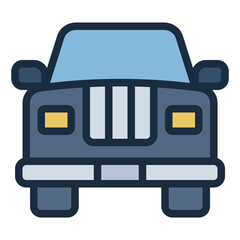 Luxury limousine Car icon
