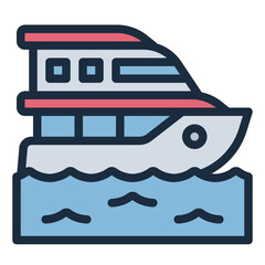 Yatch cruise boat icon