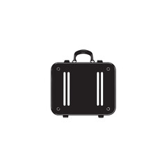 Suitcase in cartoon, doodle style . Image for t shirt. Isolated 2d vector illustration in logo, icon, sketch style, Eps 10, black and white. AI Generative