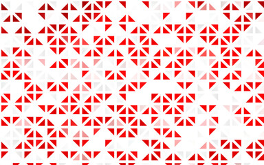 Light Red vector seamless backdrop with lines, triangles. Glitter abstract illustration with triangular shapes. Pattern for design of window blinds, curtains.