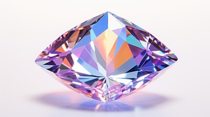 radiant prism diamond gleam, isolated white background