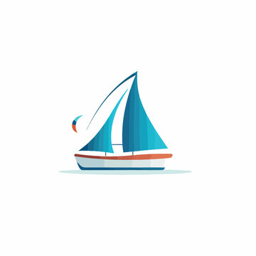 Boat in cartoon, doodle style. Image for t shirt. Isolated 2d vector illustration in logo, icon, sketch style, Eps 10. AI Generative