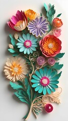 3D papercraft floral
