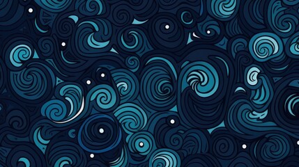 Fototapeta na wymiar elegant swirls of midnight blue. abstract background