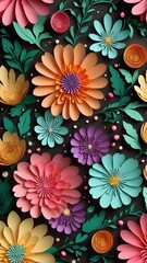 3d papercraft floral