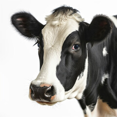 Black and white cow portrait