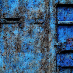 blue painted rough surface texture material