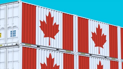 Canada logo Flagged for Success Shipping Containers Showcasing Emblem Logo