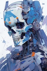 骸骨ロボット,Generative AI AI画像