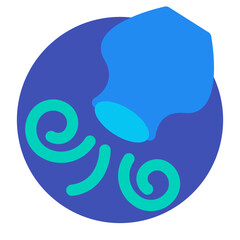 Obraz premium 星座、水瓶座を表すカラースタイルのアイコン