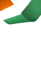 Ivory Coast flag element design national independence day banner ribbon png
