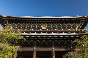 日本　京都府京都市東山区にある知恩院の三門