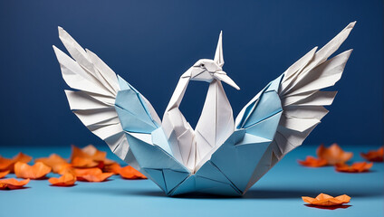 Naklejka premium origami paper boat