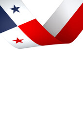 Panama flag element design national independence day banner ribbon png
