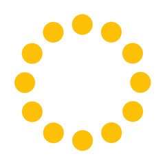 十二、12個、丸、円を表すカラースタイルのアイコン