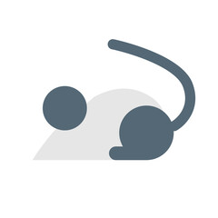 十二支、子、鼠を表すカラースタイルのアイコン