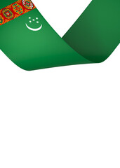 Turkmenistan flag element design national independence day banner ribbon png
