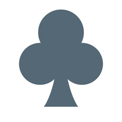 トランプ、クラブを表すカラースタイルのアイコン