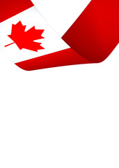 Canada flag element design national independence day banner ribbon png
