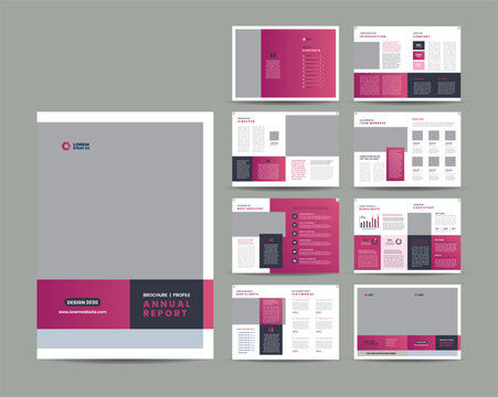 Corporate Business Brochure Design or Annual Report and Company Profile or Booklet and Catalog Design Template