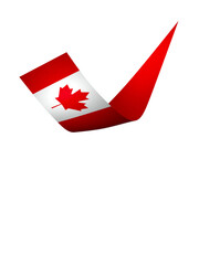 Obraz premium Canada flag element design national independence day banner ribbon png 