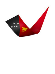 Obraz premium Papua New Guinea flag element design national independence day banner ribbon png 