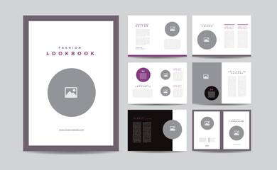 Naklejka premium Minimal Fashion Magazine Design or Editorial Lookbook Layout or Fashion and Multipurpose portfolio