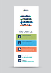 Corporate Business RollUp Banner Design or Stand Up Banner or Vertical Signage or Display Poster Design
