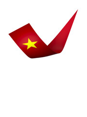 Vietnam flag element design national independence day banner ribbon png
