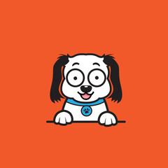 Fototapeta premium cute dog seamless design vector