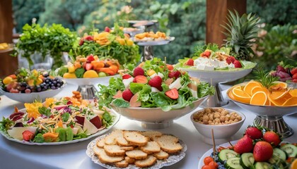Fototapeta na wymiar catering table with snacks