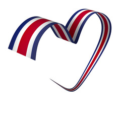 Obraz premium Costa Rica flag element design national independence day banner ribbon png 