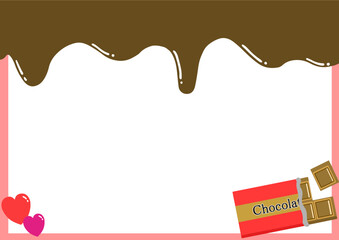 溶けるチョコレートのバレンタインフレーム