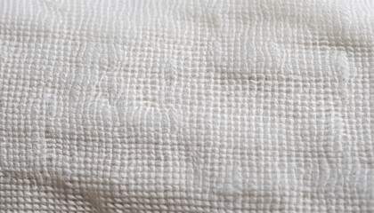 Linen background - Abstract white cloth texture - macro photo