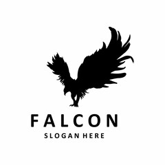 the eagle logo is black on a white background