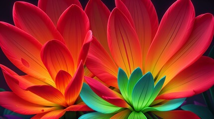 Colorful dahlia glowing flower floral Clipart, high quality resolution, beautiful flowers, 3d  design.