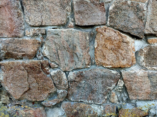 Background of large stones wall texture with different colors