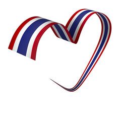 Obraz premium Thailand flag element design national independence day banner ribbon png 