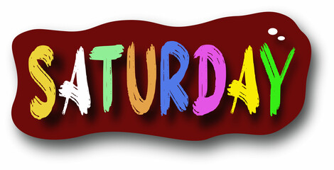 Illustration Design Name Days Saturday 