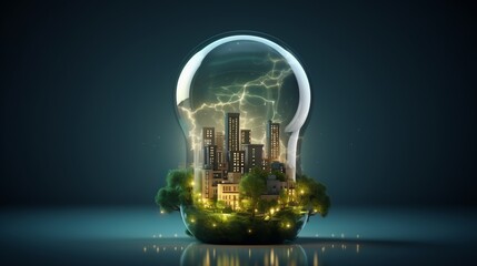 Illustration of Energy Conservation Concept EarthHour
