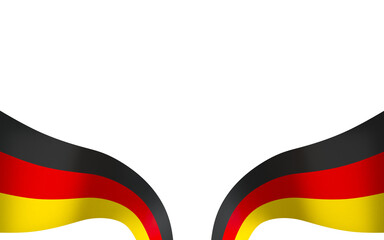 Germany flag element design national independence day banner ribbon png
