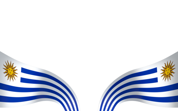 Uruguay flag element design national independence day banner ribbon png