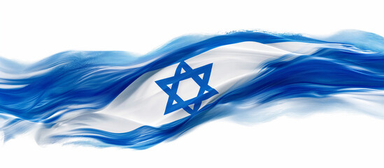 flag of Israel for a banner. white background