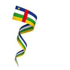 Central African Republic flag element design national independence day banner ribbon png
