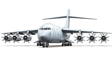 Massive Cargo Plane Transporting Goods Globally - AI Generated