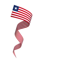 Liberia flag element design national independence day banner ribbon png
